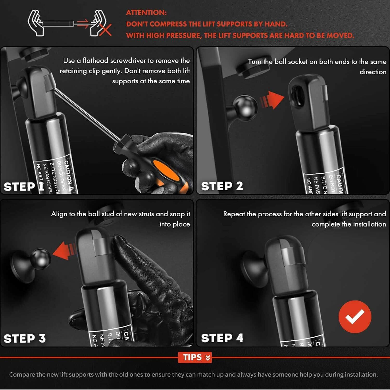 A-Premium Tailgate Lift Support