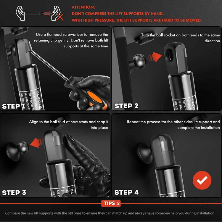 A-Premium Tailgate Lift Support