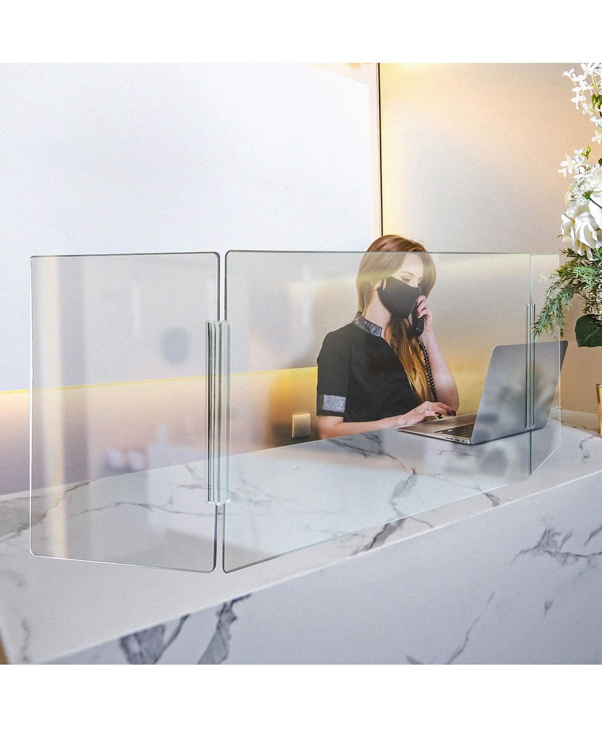 Portable Plexiglass Sneeze Guard