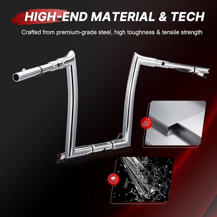 Chrome 1.5" Fat Ape Hanger Handlebar