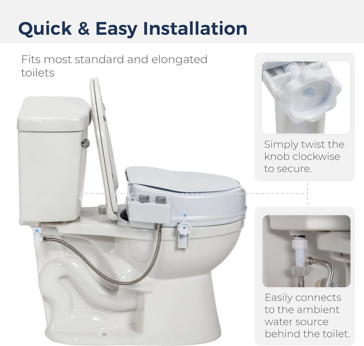 Elevated Toilet Seat Bidet