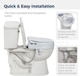 Elevated Toilet Seat Bidet