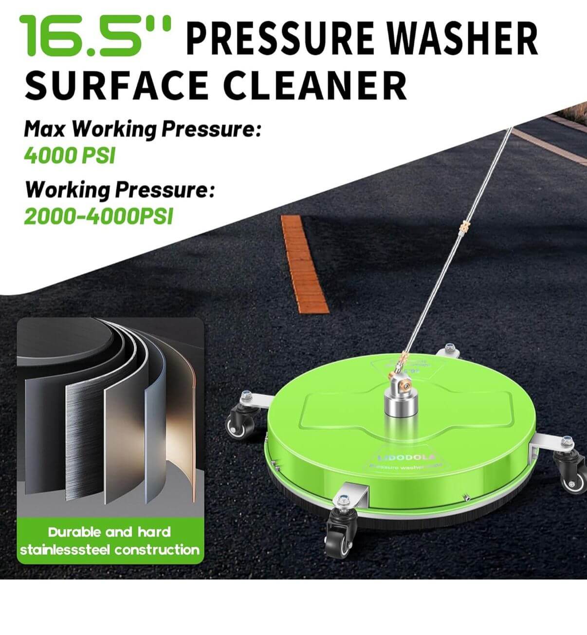 16.5" Pressure Washer Surface