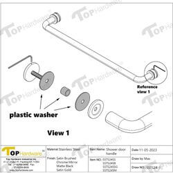 Stainless Steel Shower Glass Door
