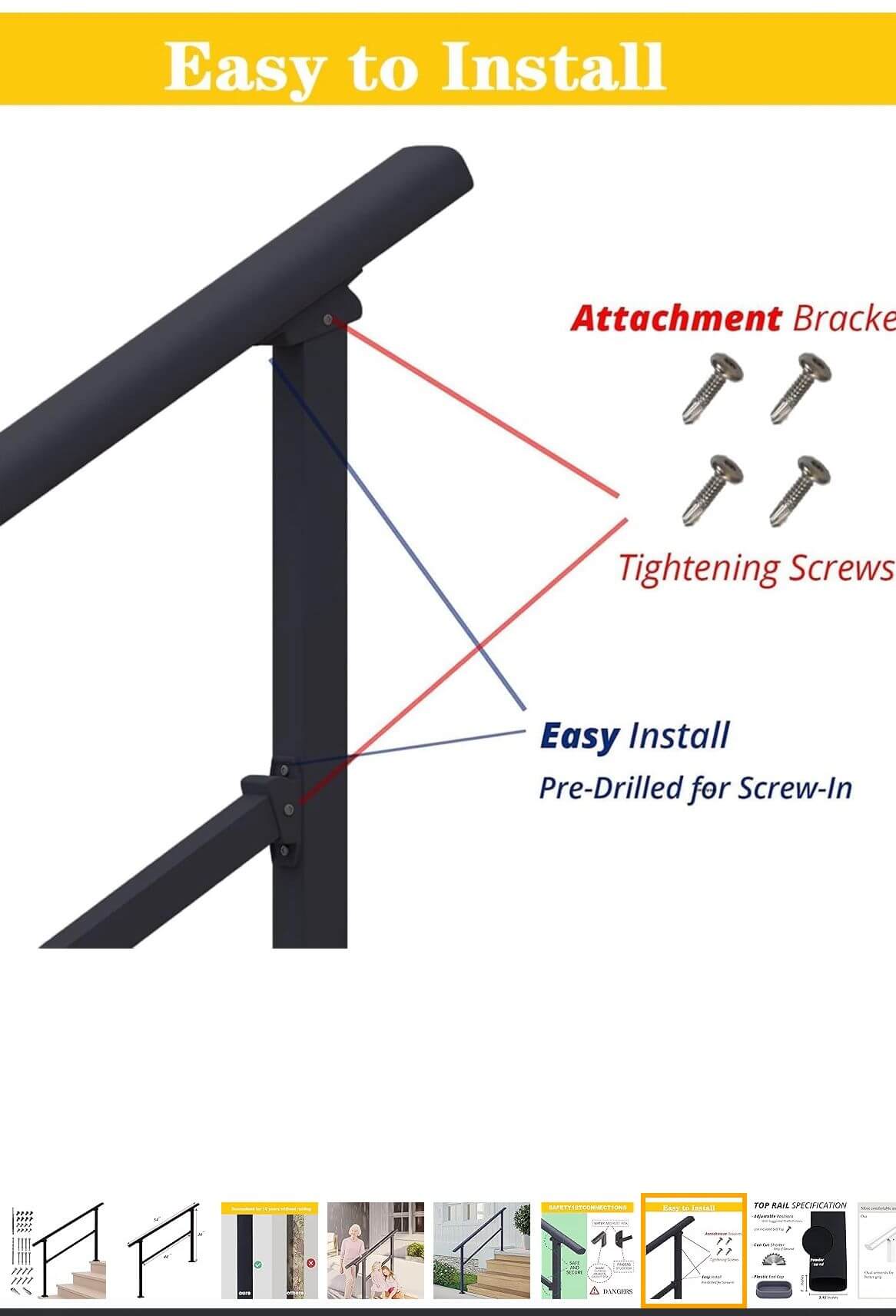 Wrought Iron Handrail Outdoor Steps