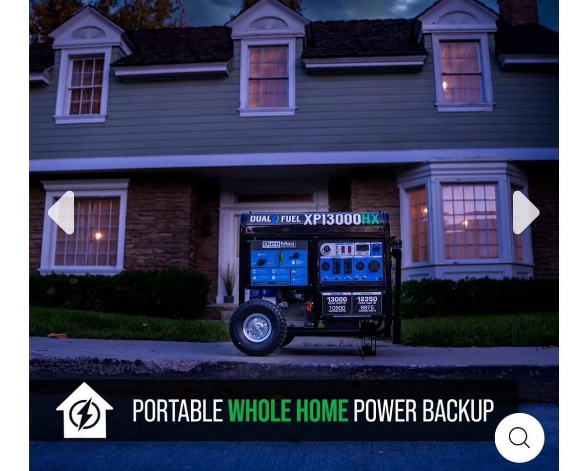 13,000W Dual Fuel Portable Generator