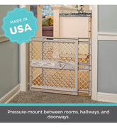 Toddleroo Supergate Ergo Baby Gate - Safe & Stylish for Doorways