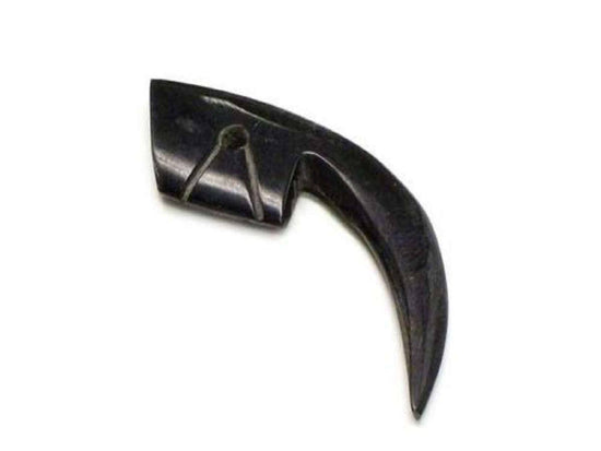 Genuine Black Buffalo Horn Eagle Claw 2 3/4" Pendant