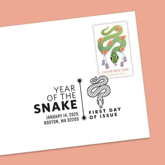 Celebrate the 2025 new year with the Lunar New Year: Year of the Snake First Day Cover