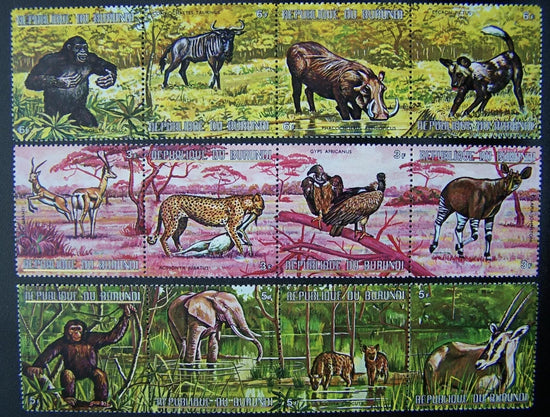 Burundi Animal Stamps Complete Set 1971 Scott 