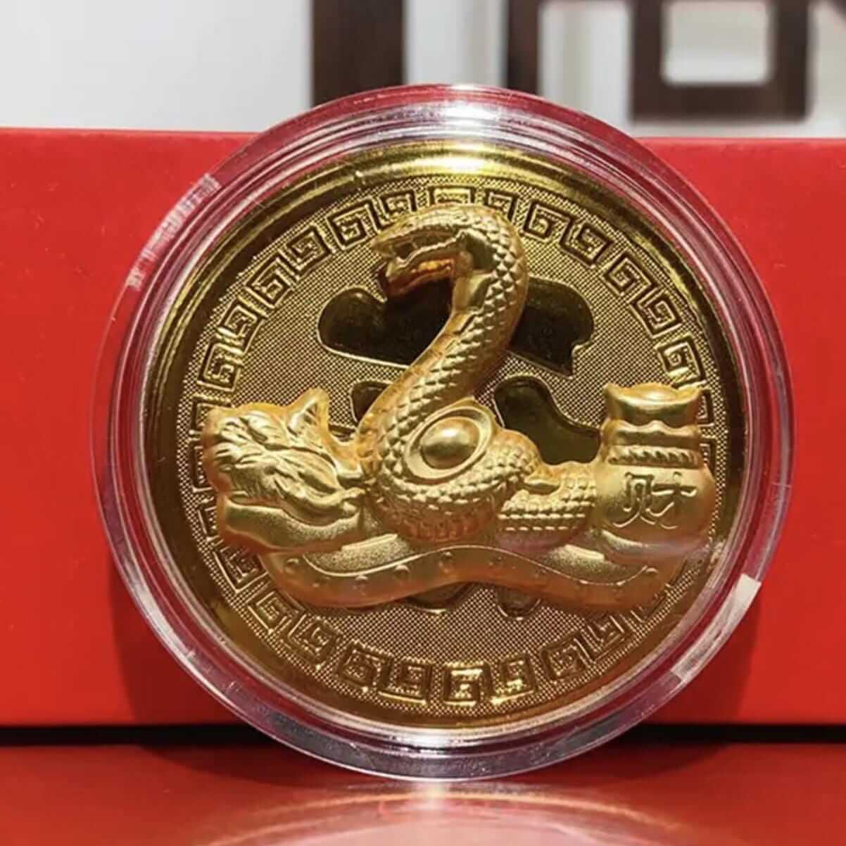 2025 3-D Relief Snake Year Gold Commemorative Coin