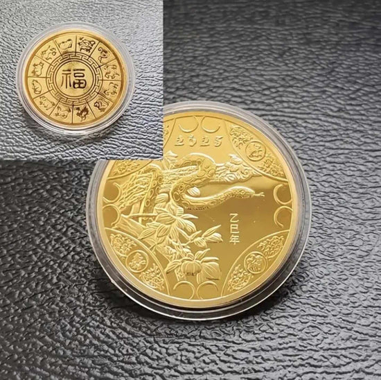 2025 Tree Snake Year Zodiac Gold Zodiac Coin