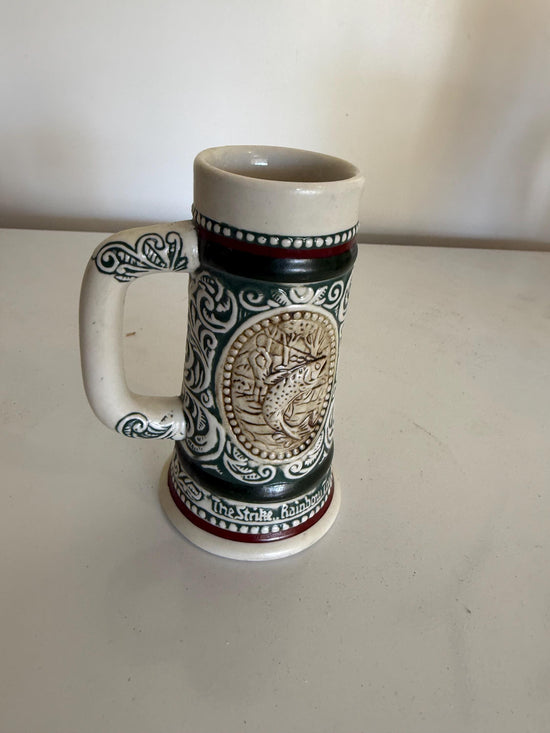 Avon Limited Edition German Style Stein Mug with Silver Flip Top The Strike Rainbow 6"
