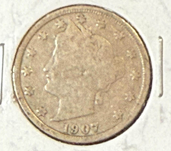United States 1907 Liberty Head Nickel USA 5 Cents Coin