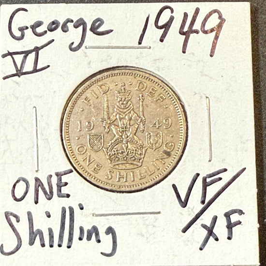 Great Britain 1 Shilling Coin 1949 VF/XF