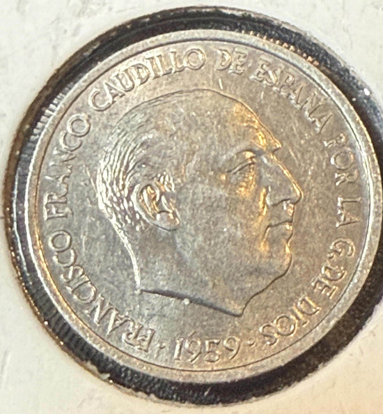 Spain 10 Centimos Coin Francisco Franco 1959 Uncirculated