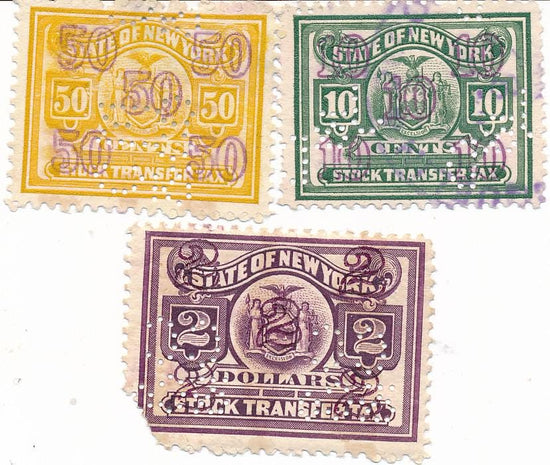 US Vintage,   New York Stock Transfer Stamps1930