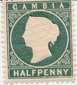 CAMBIA 1887 - 1/2d  Penny  - MNH Gambia 1/2 Penny Queen Victoria