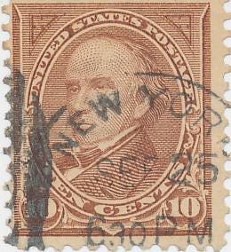US Stamp #282C 6 Cents Brown  Webster    1898