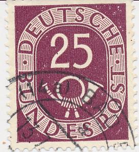 Germany 8 Stamps Post Horn & Numeral  stamps are not posted 1951