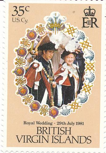 British Virgin Islands Prince Charles & Lady Diana 1981 MNH