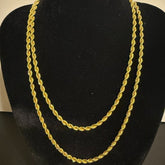 14k Solid Rope Chain Necklace