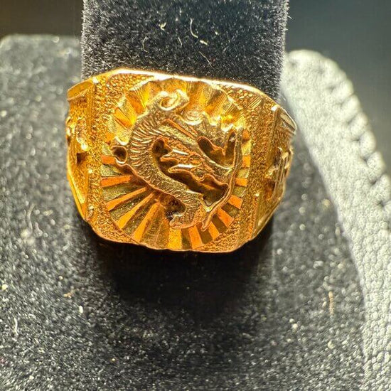 Dragon Emperor 22k Gold Ring