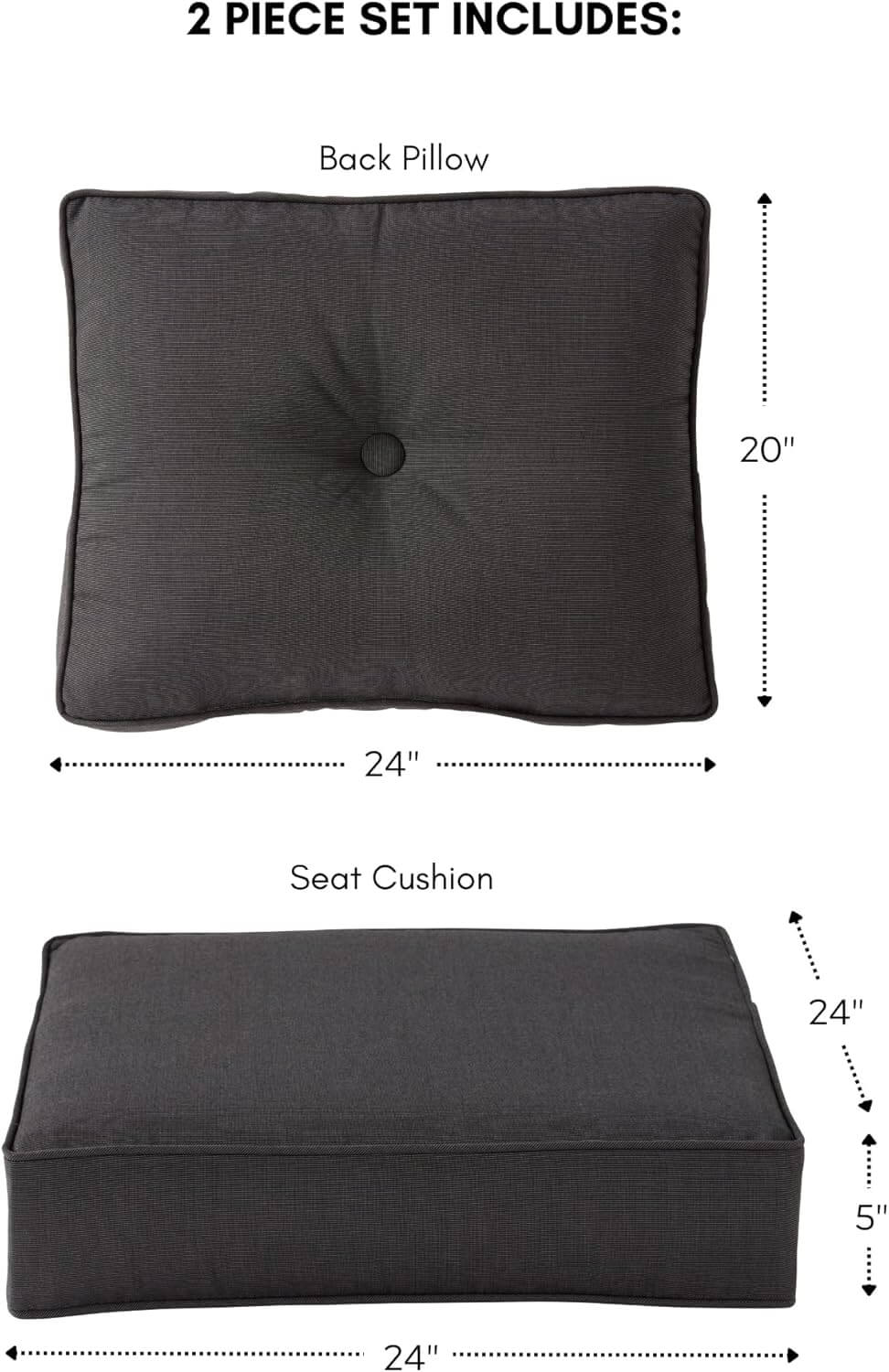 Outdoor Sunbrella Deep Seat Cushion Set