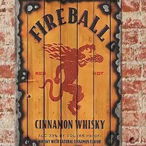 Fireball Cinnamon Whisky Signage 12x8