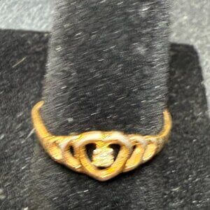 Heart Shaped 10K Electroplated Ring