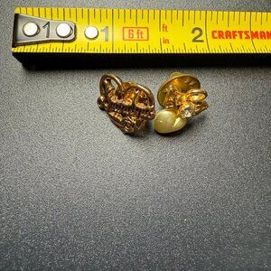 Set of 2 Vintage Gold Plated Pins