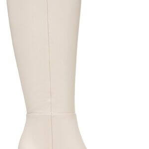 Cream Winter Knee-High Boots